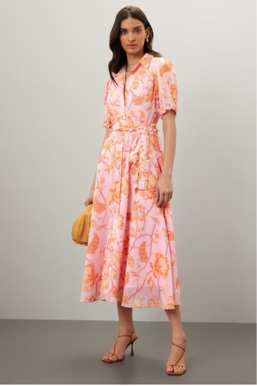 Derek Lam 10 Crosby X RTR Pink Floral Dress Msrp $345