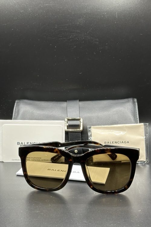 Balenciaga Sunglasses 56□19 145 Plastic Brown BA35-D