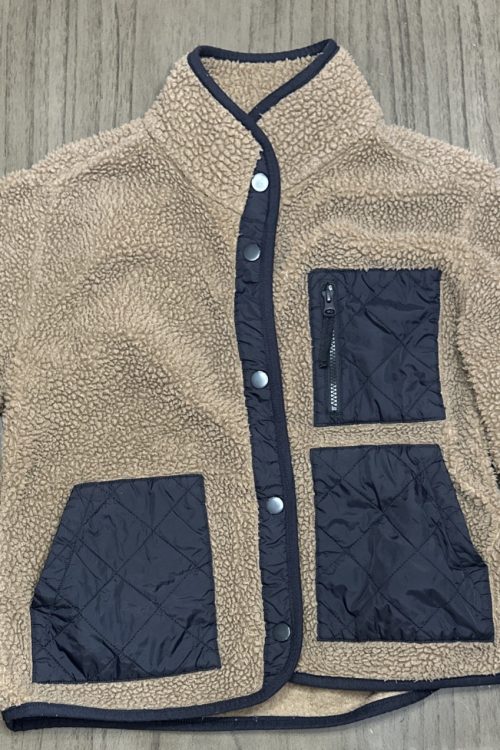 Rails Lorna Sherpa Fleece Jacket in Brown Womens Size SMALL