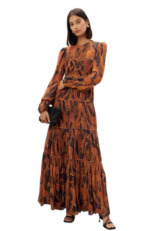 Farm Rio Giraffe Puff Sleeve Dress – MSRP $315 – small