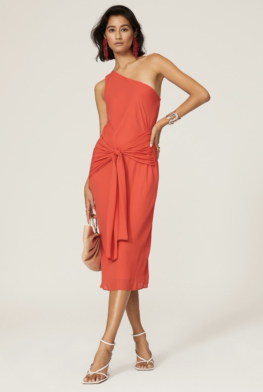 Krisa One Shoulder Bias Dress Msrp $207 - Size Small