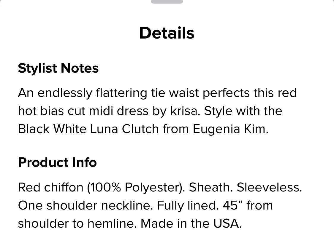 Krisa One Shoulder Bias Dress Msrp $207 - Size Small