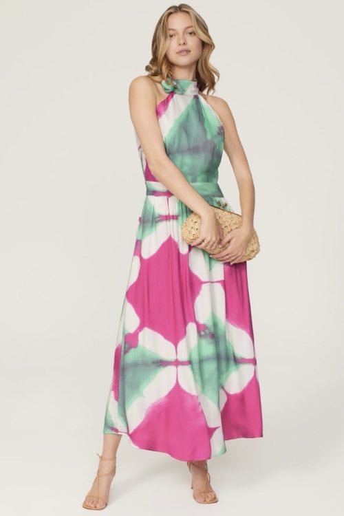 BUSAYO X RTR Tie Dye Halter Casual Dress Msrp$415 – Size 4