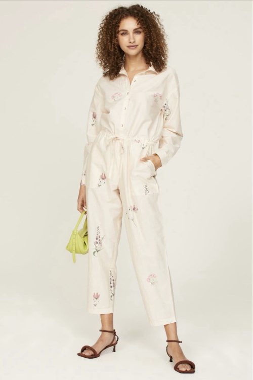 Splendid Blossom Off White Jumpsuit Msrp $228 Size M