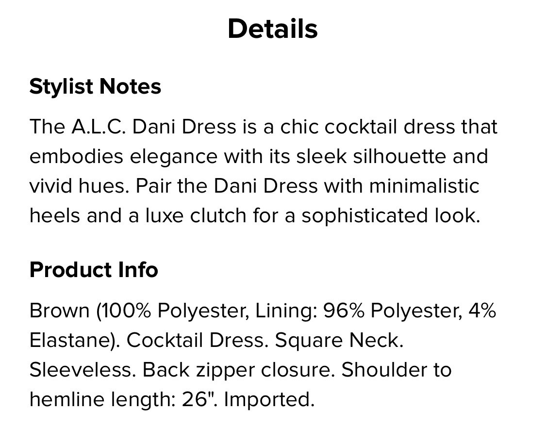 A.L.C Danni Dress Msrp $595 Size XL