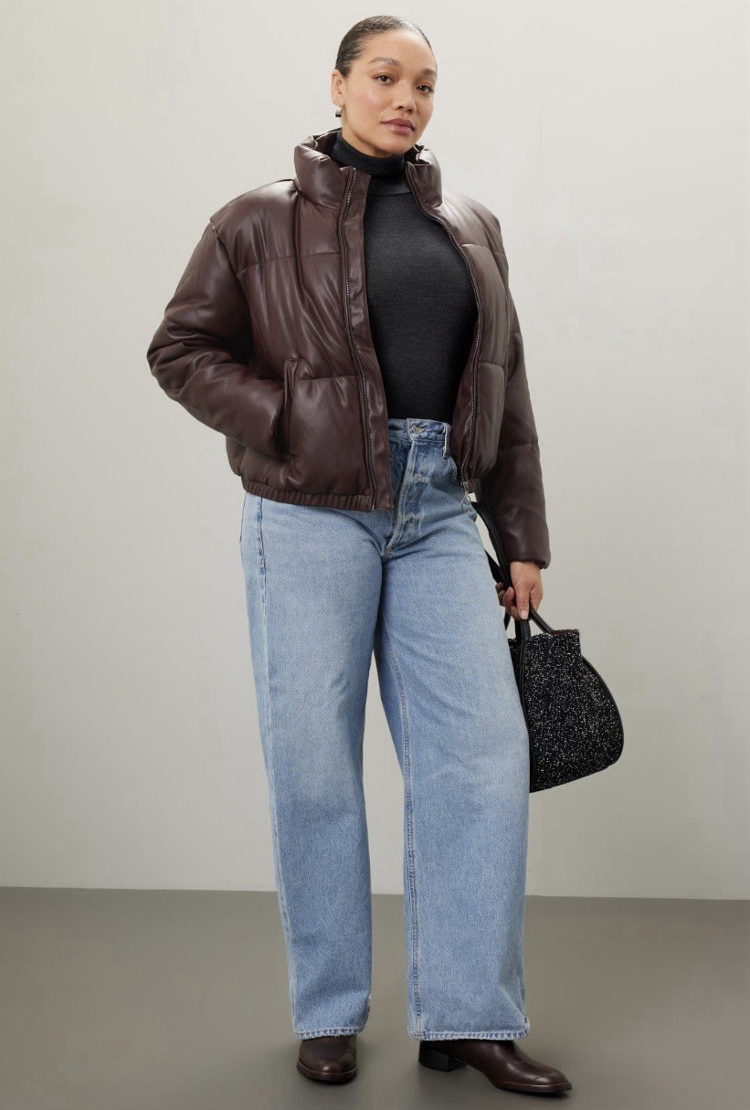 Slate & Willow Faux Leather Coat Msrp $225 Size XXL