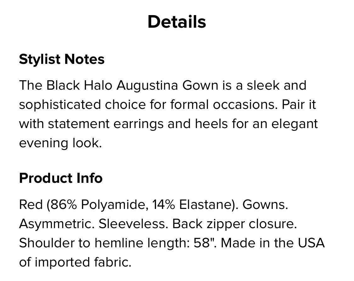 Black Halo Augustina Gown Msrp $595 Size 2