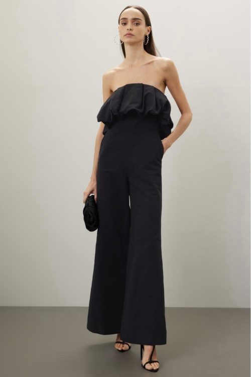 Jonathan Simkhai Jumpsuit Puff Sleeveless Off The Shoulder Msrp $795 Size 0