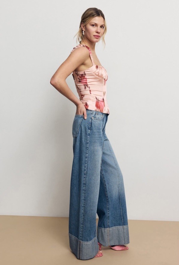 WEWOREWHAT $129 Wide Strap Ruched Cup Corset Pink US Size 10