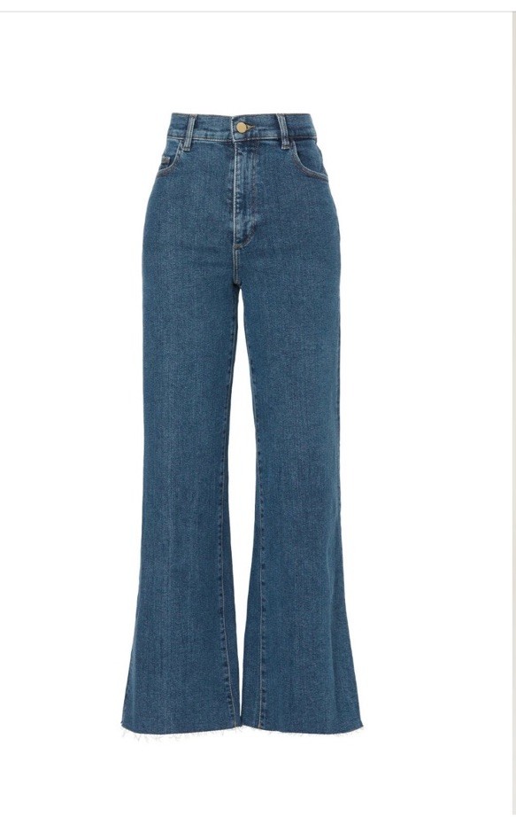 DL 1961 Blue Hepburn Wide Leg Jeans Msrp $209 Size 25