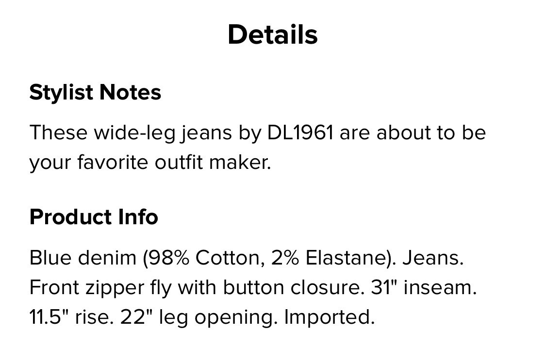 DL 1961 Blue Hepburn Wide Leg Jeans Msrp $209 Size 25