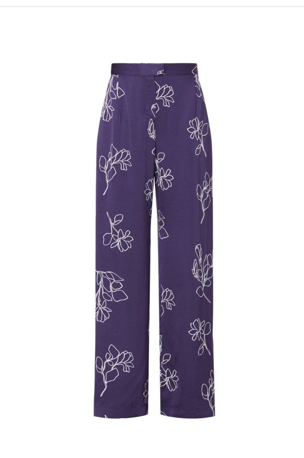Jason Wu X RTR Blue Floral High-Rise Women's Trousers Size 8 (Retails $320)