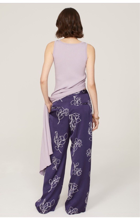 Jason Wu X RTR Blue Floral High-Rise Women's Trousers Size 8 (Retails $320)