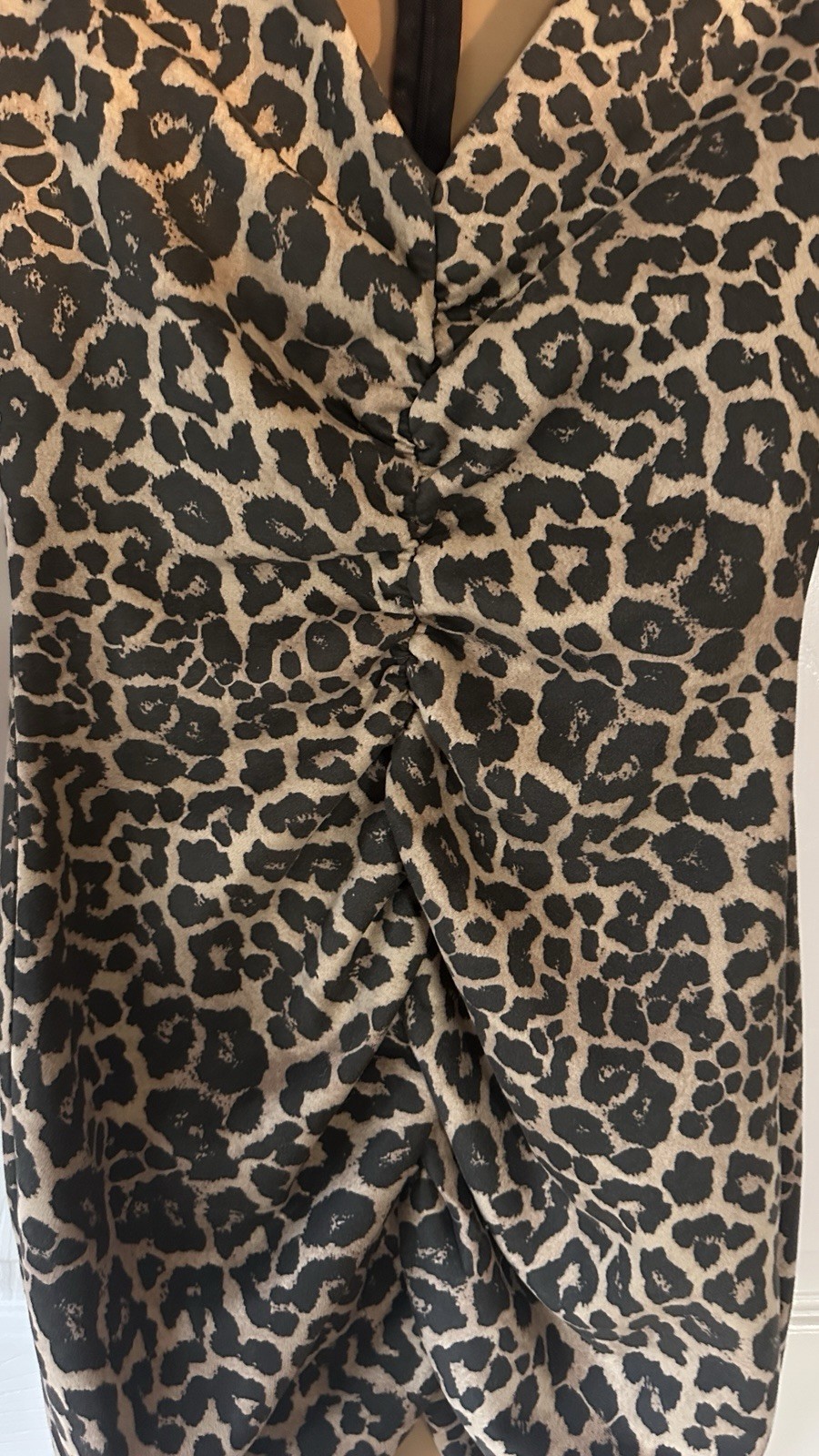 Zara Basic Leopard Long Sleeve Msrp $69 Dress Size S