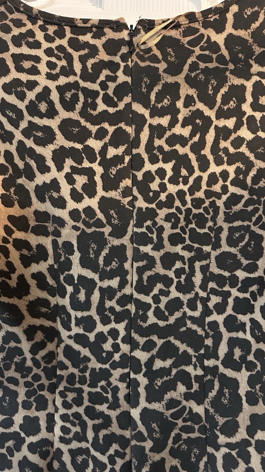 Zara Basic Leopard Long Sleeve Msrp $69 Dress Size S