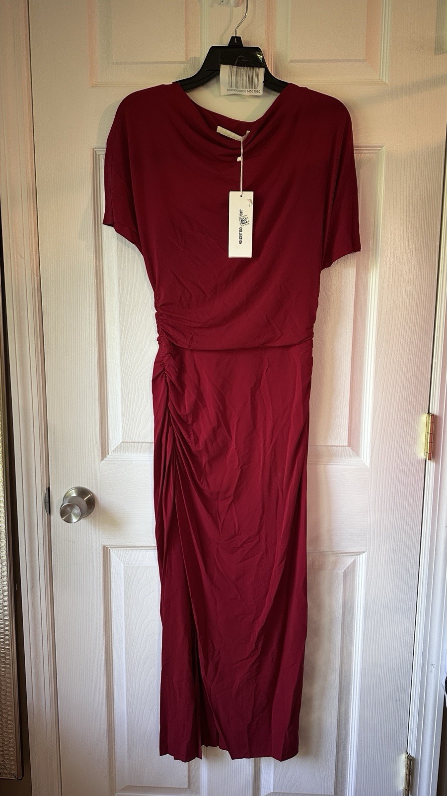 NWT Jason Wu Women's Red Ruched Jersey Gown