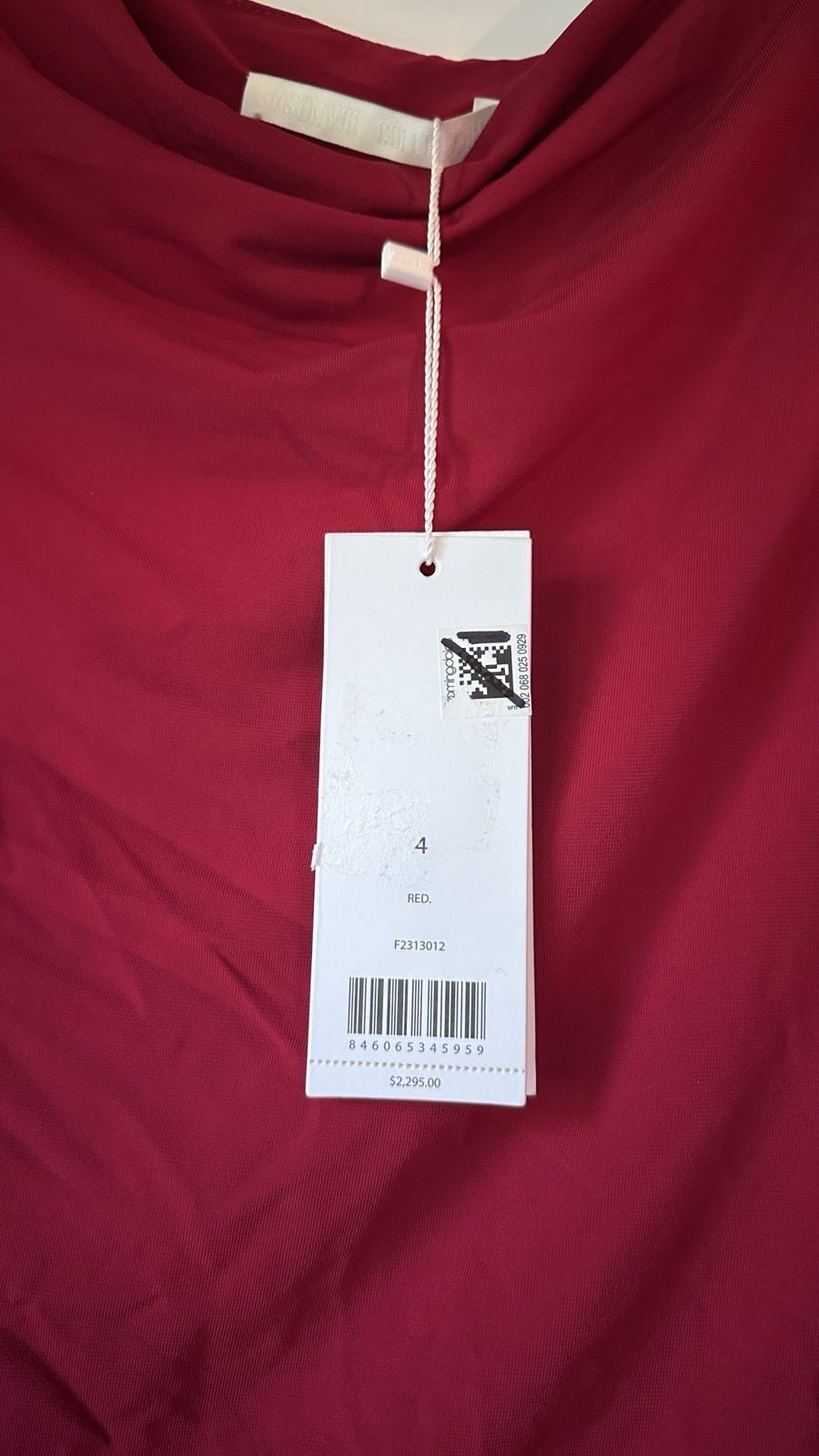 NWT Jason Wu Women's Red Ruched Jersey Gown