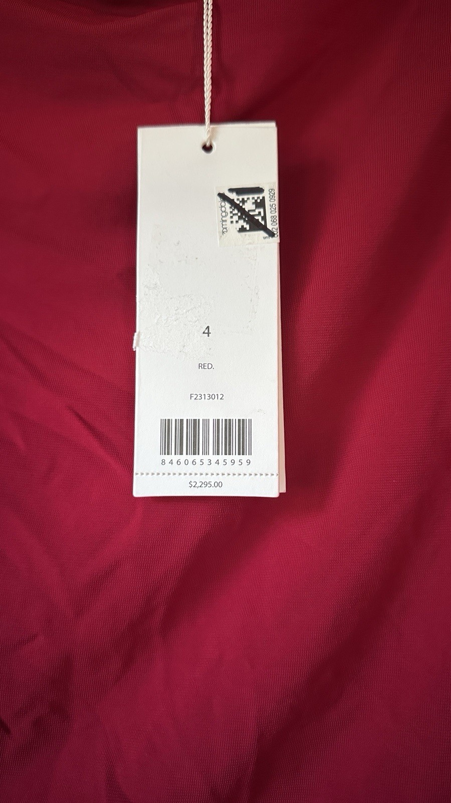 NWT Jason Wu Women's Red Ruched Jersey Gown