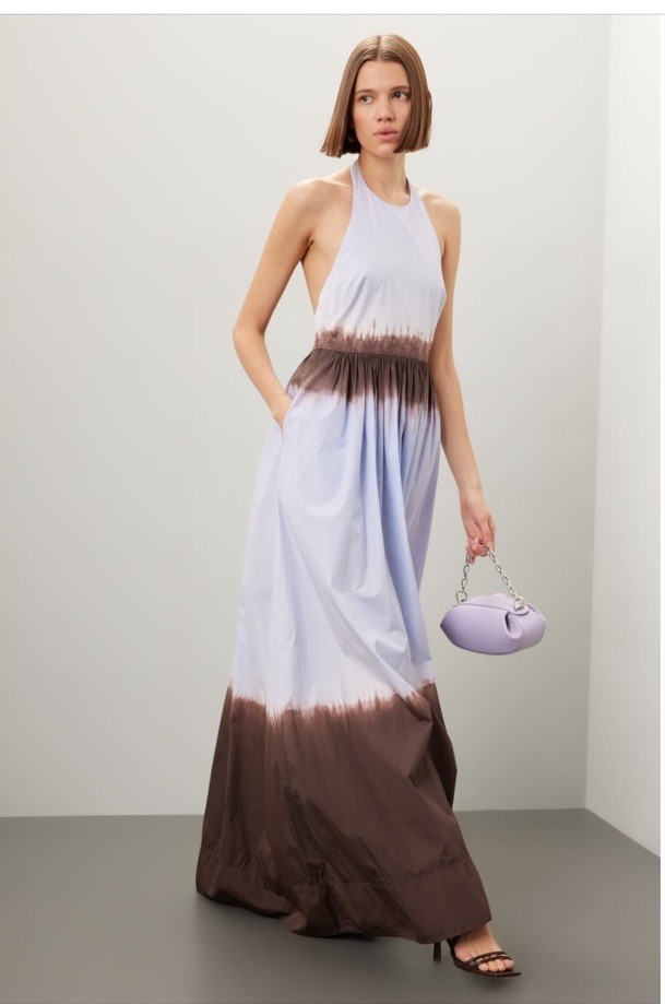 A.LC Halter Ombré Tie Dye Blair Gown Size 10 Retail $595