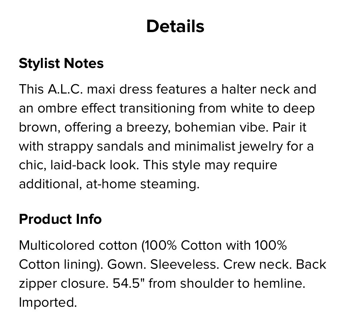 A.LC Halter Ombré Tie Dye Blair Gown Size 10 Retail $595