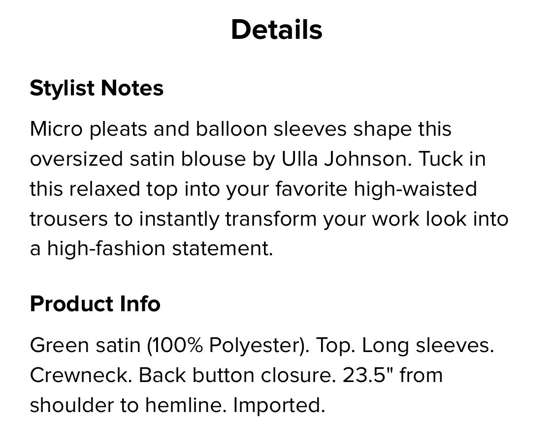 Ulla Johnson Aidy Blouse Msrp $390 Size 8