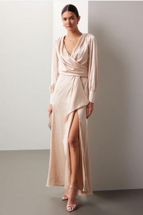 Mac Duggal Long Sleeve Gown Msrp $398 Size 10