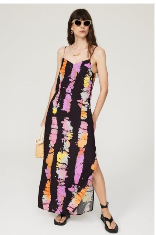 Busayo X RTR Tie Dye Slit Dress Msrp $345 Size S, M, L