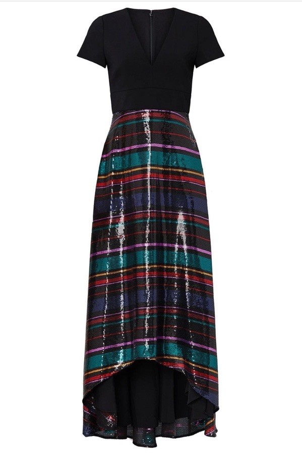 Badgley Mischka Sequin Skirt Gown Msrp $890 Size 8