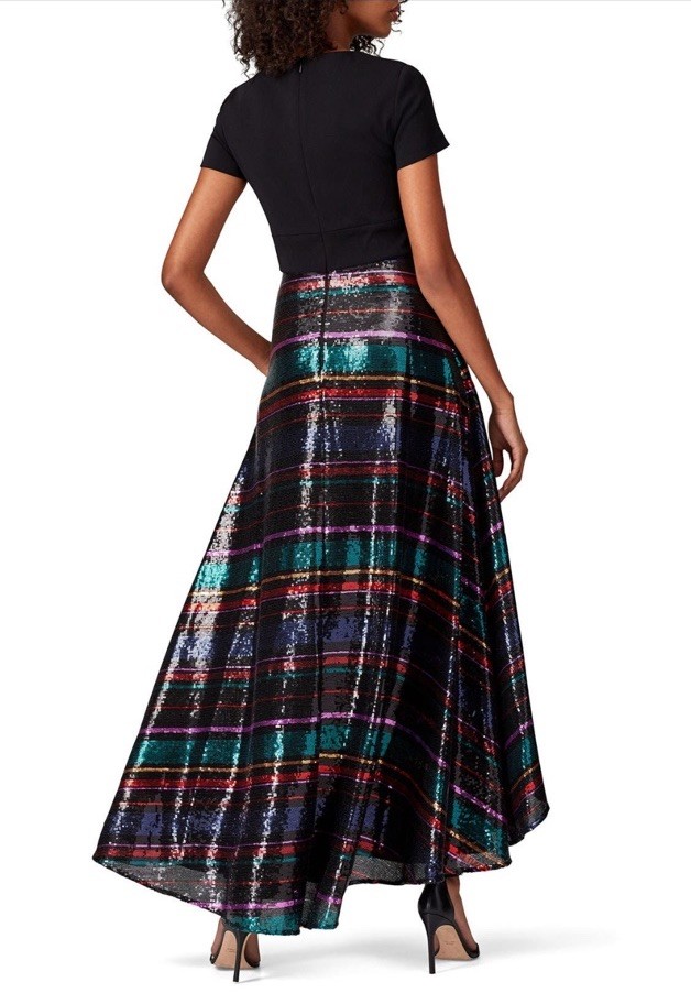 Badgley Mischka Sequin Skirt Gown Msrp $890 Size 8