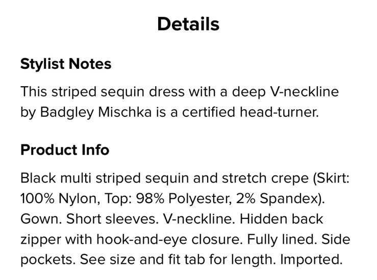 Badgley Mischka Sequin Skirt Gown Msrp $890 Size 8
