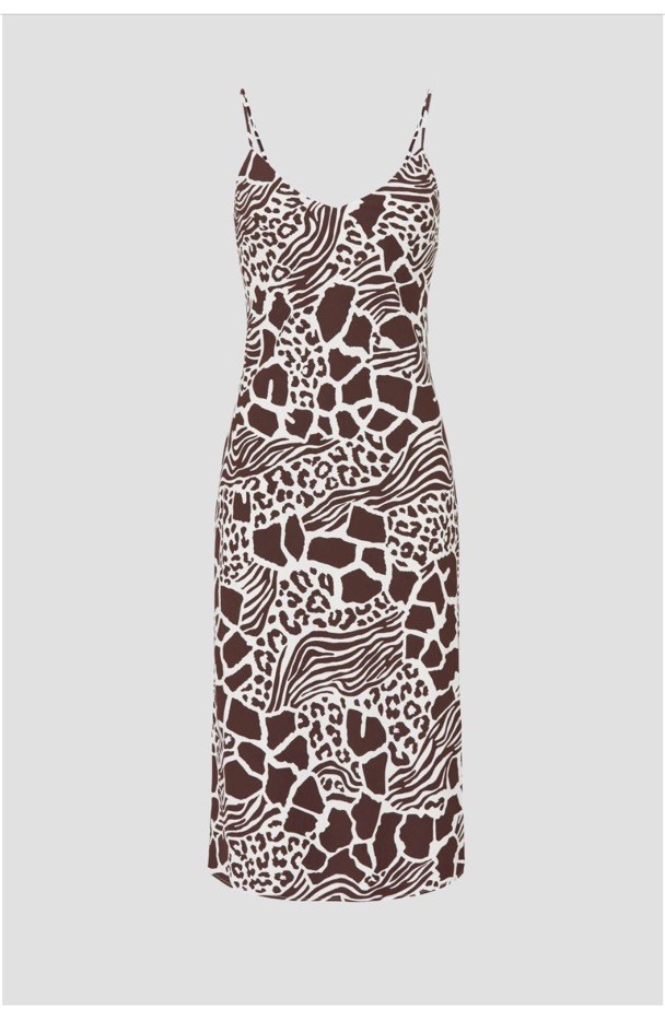 Adam Lippes Animal Print Silk Slip Dress Size 4 Msrp $295
