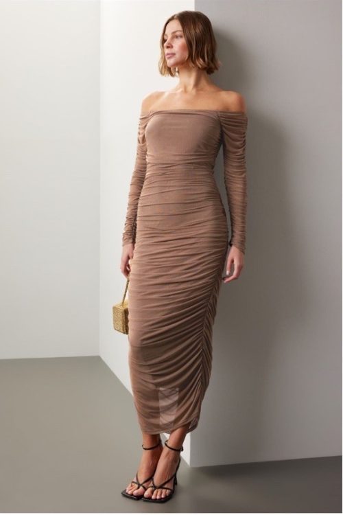 Caroline Constas Tara Dress Maxi Off Shoulder Msrp $695 Size Small