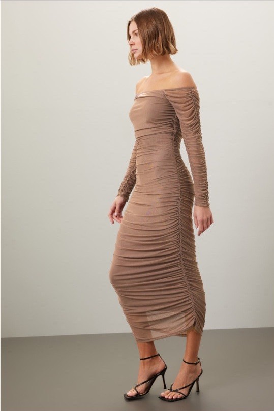 Caroline Constas Tara Dress Maxi Off Shoulder Msrp $695 Size Small