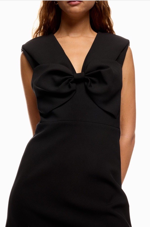 Sandro Mini Dress With Bow Msrp $370 Size 36/S