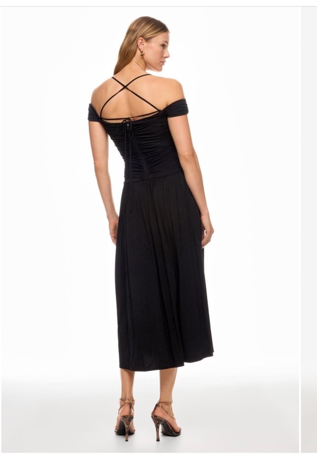 Rosetta Getty Collective Off The Shoulder Bodice Dress $485 Size 12