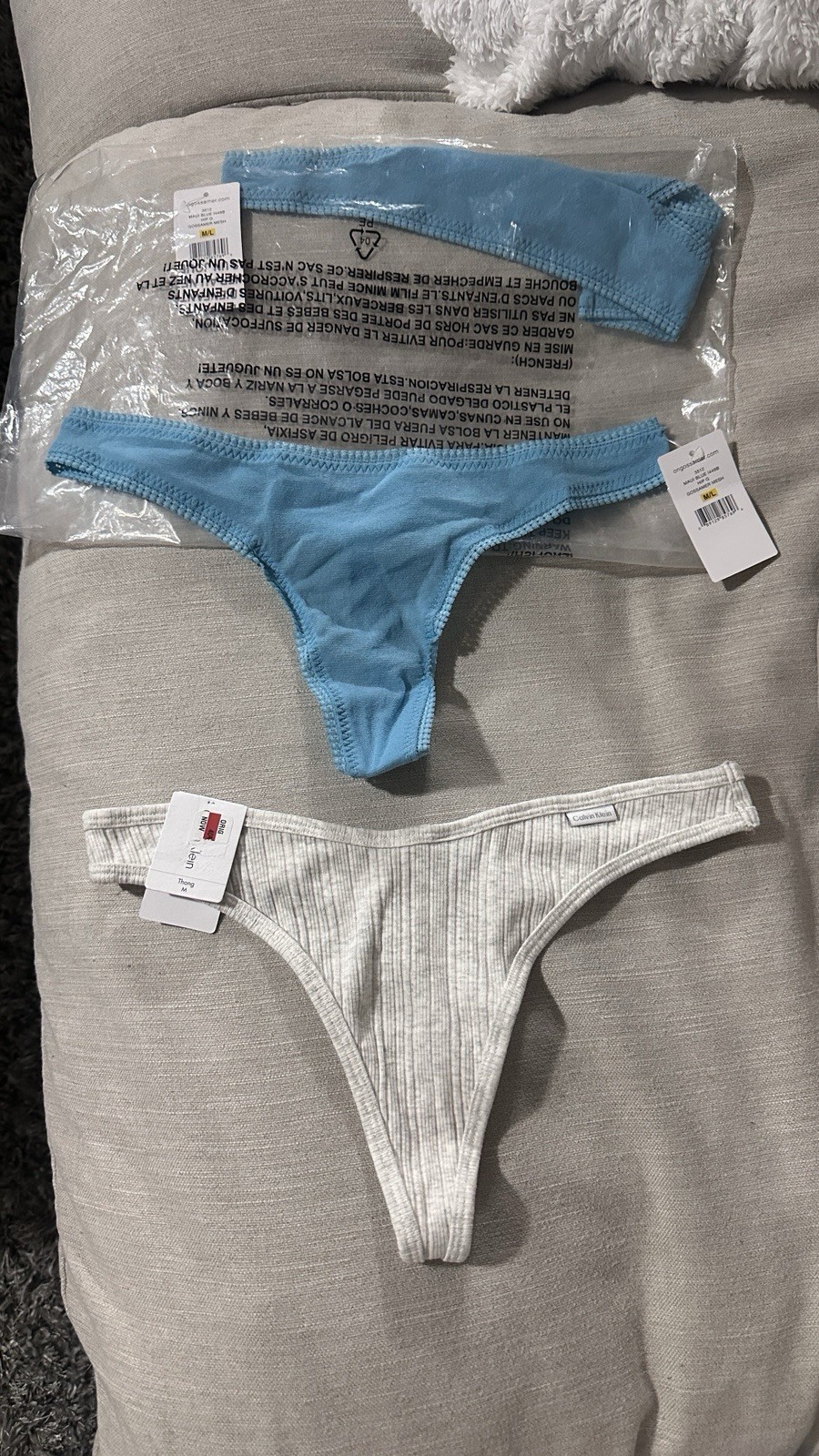 Calvin Klein And On Gossamer Thong Set Of 3.