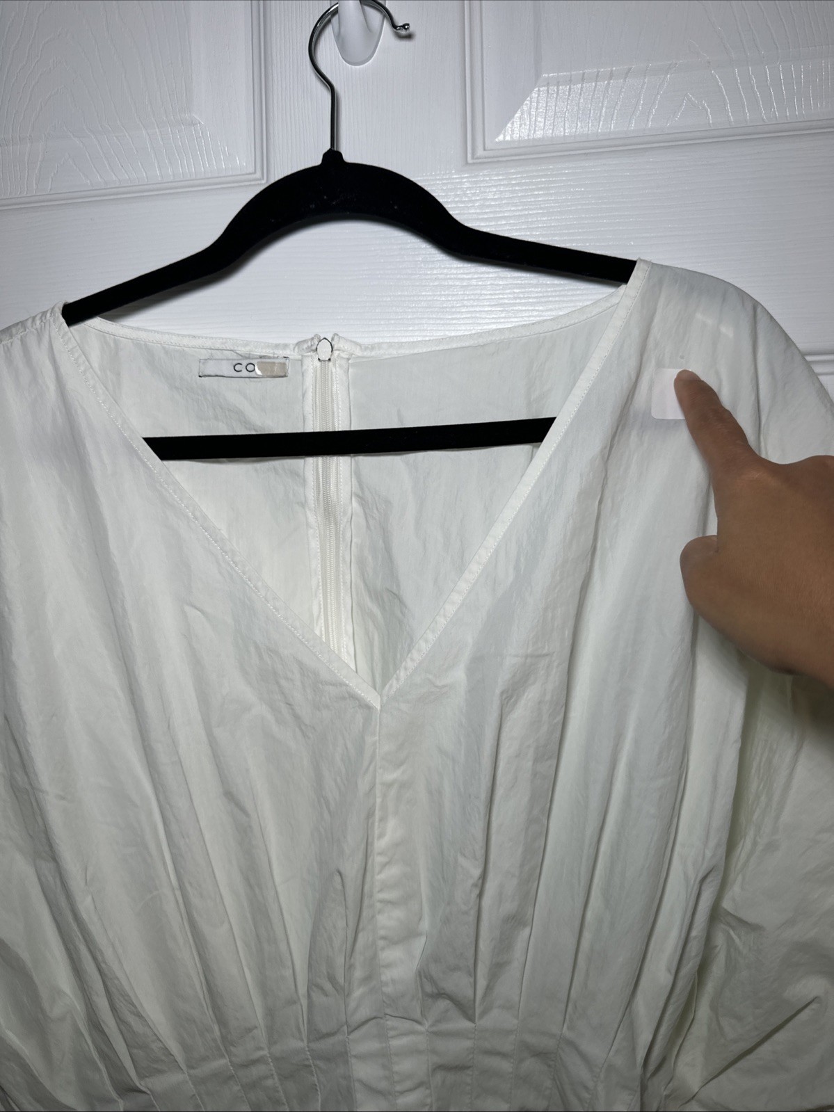 Co Tucked Waist Blouse Msrp $625 Size L