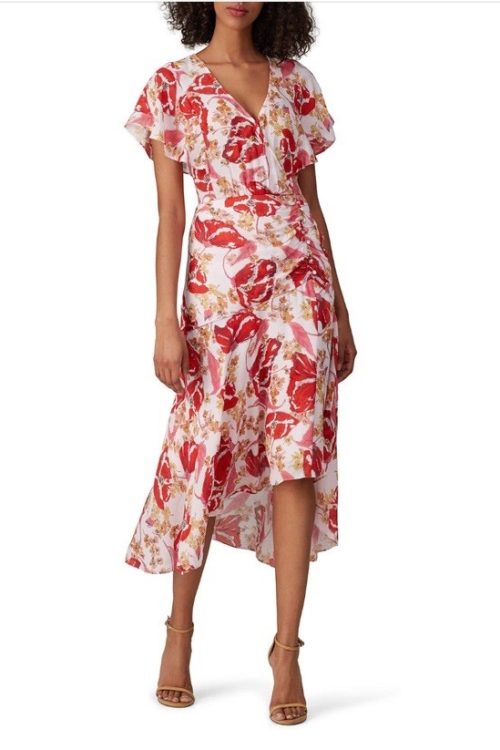 Parker Silk Vivi Midi Dress $448 Size 10