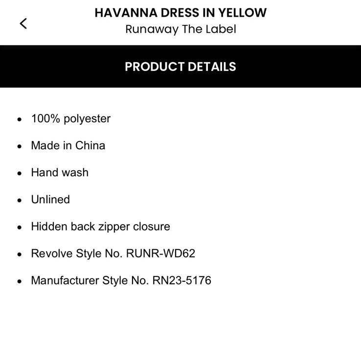 NWT Runway The Label Havanna Dress $129 Size S