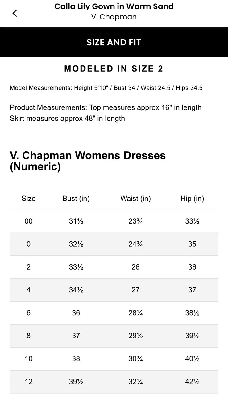 NWT V. Chapman Calla Lilly Gown Set $385 Size 2