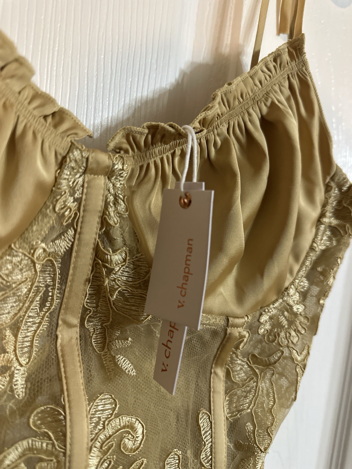 NWT V. Chapman Calla Lilly Gown Set $385 Size 2