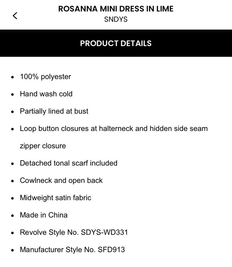 NWT SNDYS Rosanna Mini Dress In Lime Size M