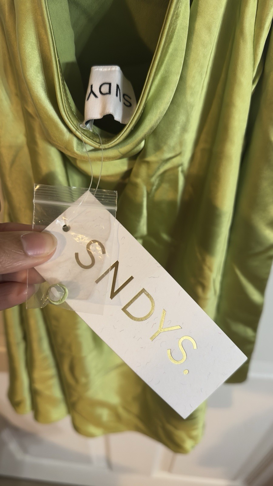 NWT SNDYS Rosanna Mini Dress In Lime Size M