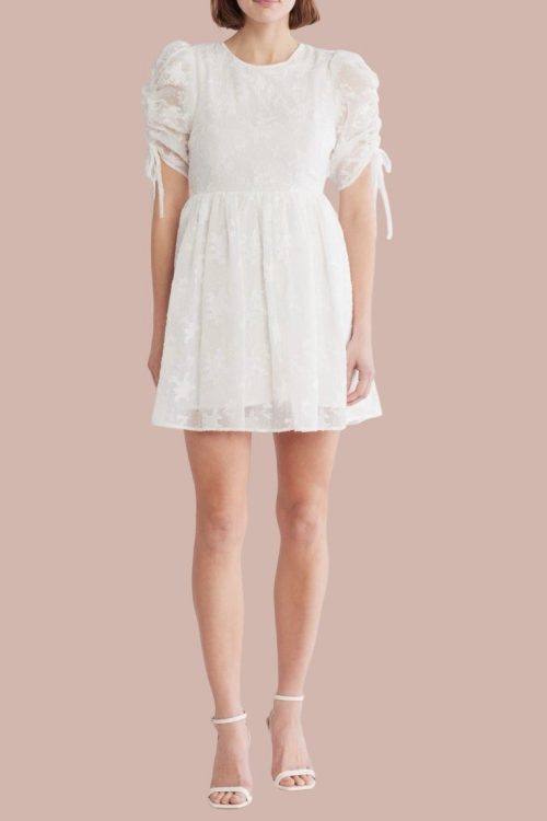 Lush White Lace Midi Dress