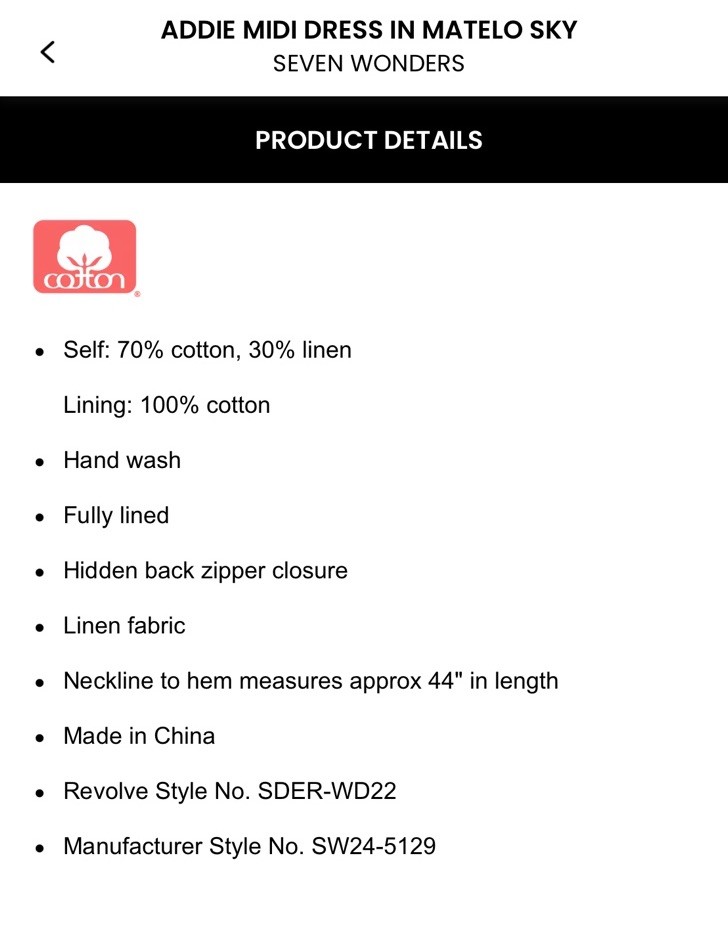 NWT Seven Wonders Addie Midi Dress Size M