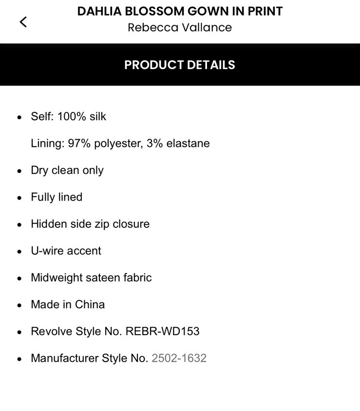 NWT Rebecca Vallance Dahlia Gown $1045 Size US 2