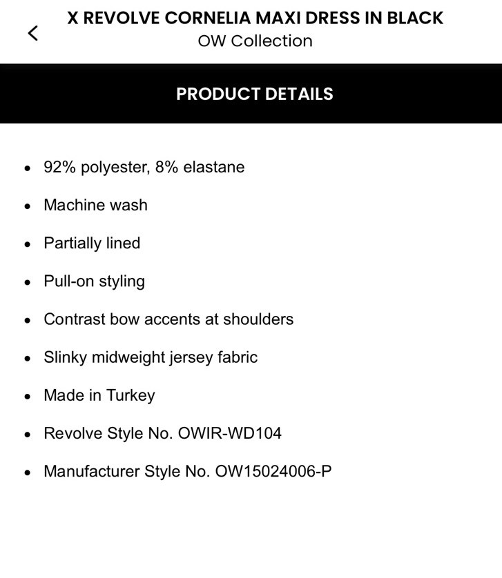 NWT OW Collection X Revolve Cornelia Dress $220 Size S