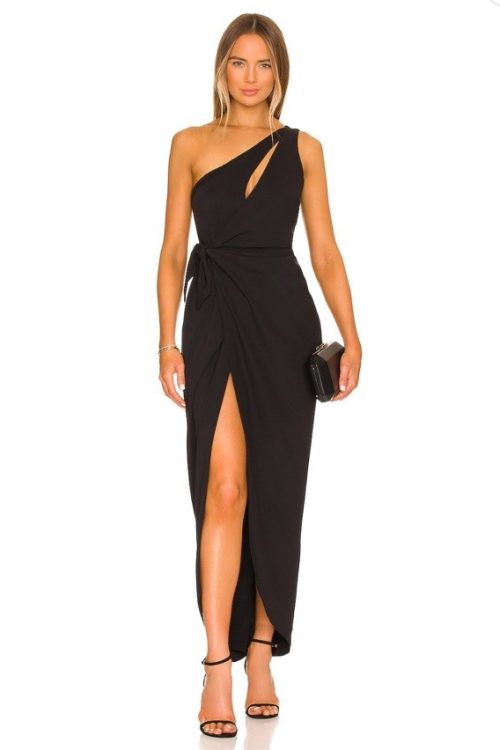 NWOT Amanda Uprichard Conetta Gown In Black $260 Size S