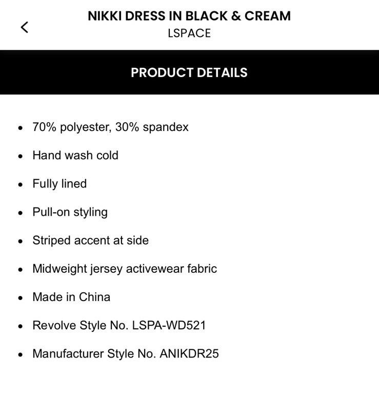 NWT L Space Nikki Dress In Black And Cream Size L