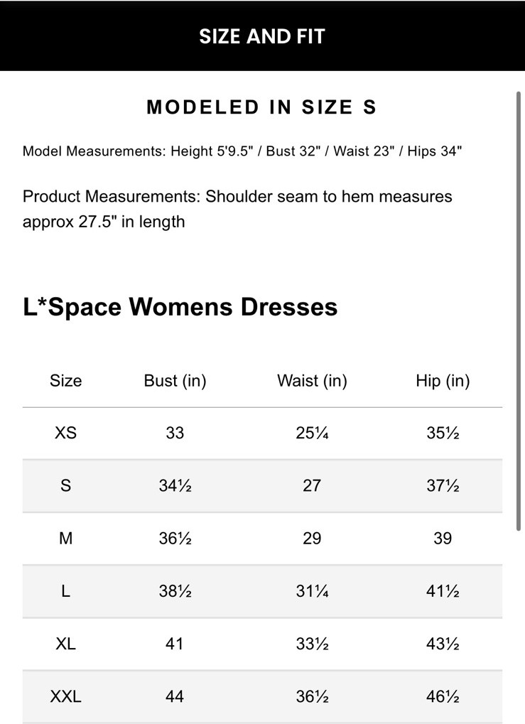 NWT L Space Nikki Dress In Black And Cream Size L